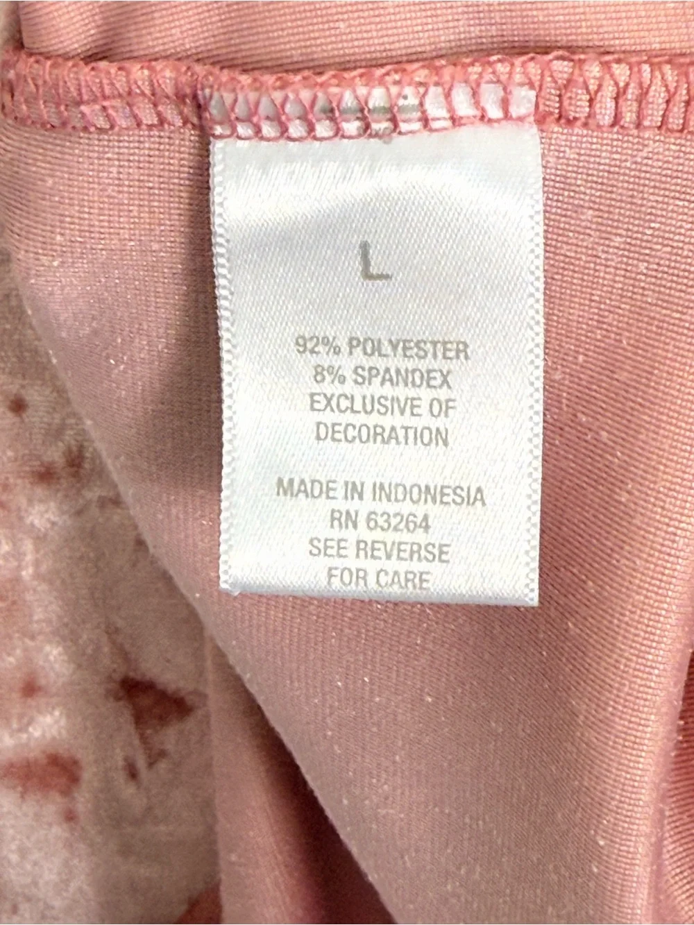 Westport 1962 Crushed Velvet Lace Trim Bell Sleeve Top Dusty Rose Pink L